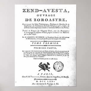 Frontispiece einer Ausgabe des 'Zend Poster
