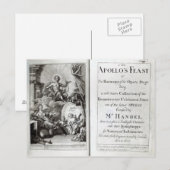 Frontispiece for Apollo's Fest, c.1734 Postkarte (Vorne/Hinten)
