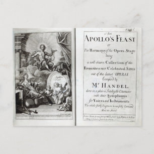 Frontispiece for Apollo's Fest, c.1734 Postkarte