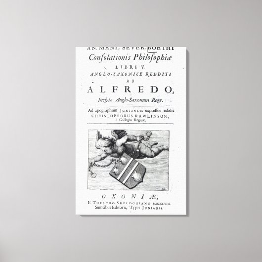 Frontispiece für Christopher Rawlinsons Leinwanddruck (Vorderseite)