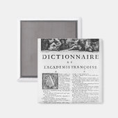 Frontispiece für das Wörterbuch der Französischen Magnet (Vorderseite/Rückseite)