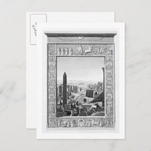 Frontispiece in Band 1 der `Beschreibung von Eg Postkarte (Vorne/Hinten)