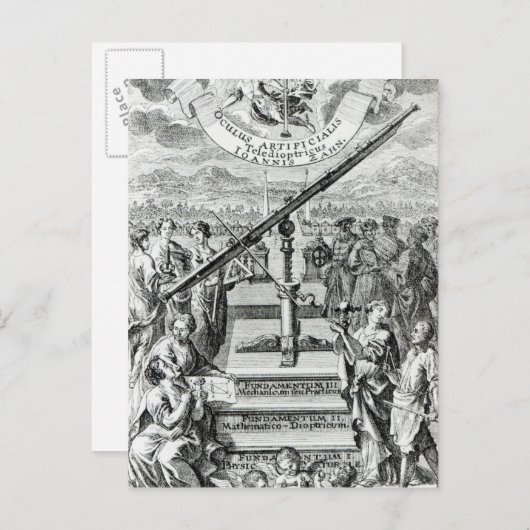 Frontispiece 'Oculus Artificialis Postkarte (Vorne/Hinten)