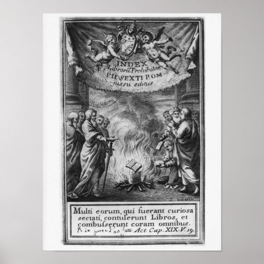 Frontispiece of 'Index Librorum Prohibitorum' Poster (Vorne)