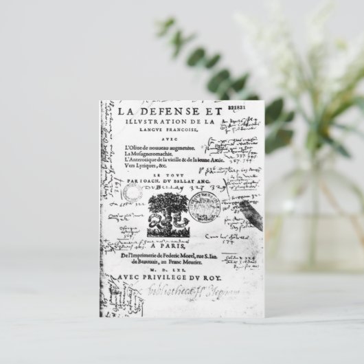 Frontispiece of 'La Defense et Illustration Postkarte (Stehend Vorderseite)