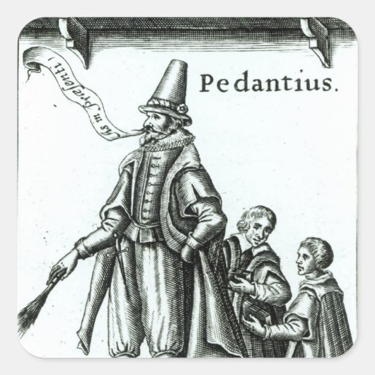 Frontispiece of 'Pedantius' Quadratischer Aufkleber (Vorderseite)