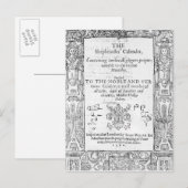 Frontispiece of 'The Shepeards Calender' Postkarte (Vorne/Hinten)