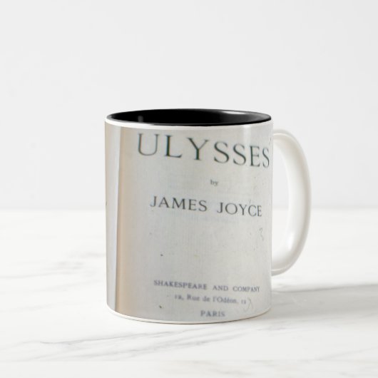 Frontispiece of 'Ulysses' von James Joyce Zweifarbige Tasse (VorderseiteRechts)