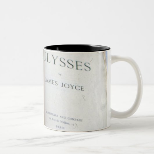 Frontispiece of 'Ulysses' von James Joyce Zweifarbige Tasse (Rechts)