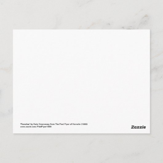 Frontispiece - Paradies Postkarte (Rückseite)
