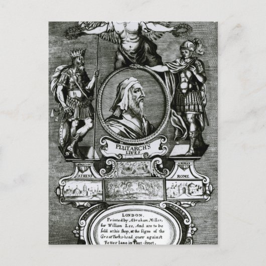 Frontispiece 'Plutarch's Lives' von Plutarch Postkarte (Vorderseite)