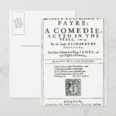 Frontispiece to 'Bartholomew Fair' Postkarte (Vorne/Hinten)