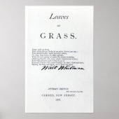 Frontispiece to 'Blätter des Grases' Poster (Vorne)