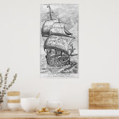 Frontispiece to 'De mari libero', by Hugo Grotius Poster (Küche)