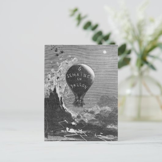 Frontispiece to 'Five Weeks in a Balloon' Postkarte (Stehend Vorderseite)