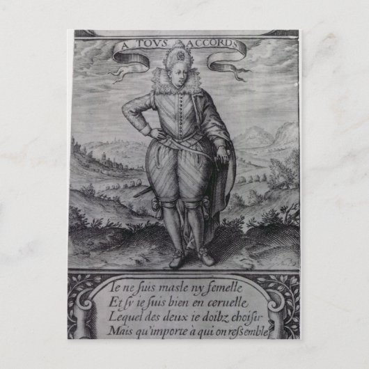 Frontispiece to 'Les Hermaphrodites' Postkarte (Vorderseite)