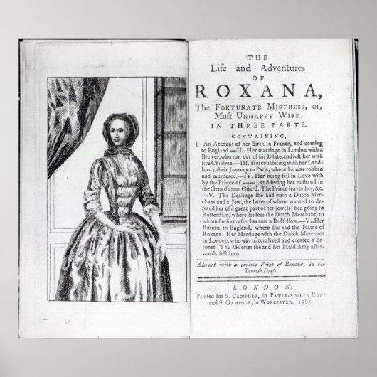 Frontispiece to 'Roxana, The Fortunion Poster (Vorne)