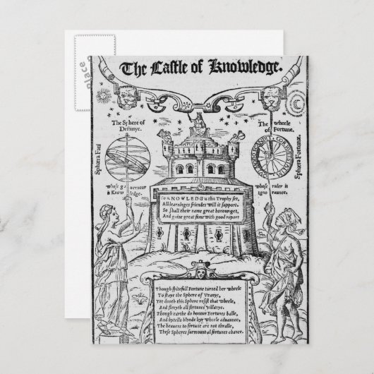 Frontispiece to 'The Castle of Knowledge' Postkarte (Vorne/Hinten)