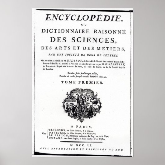 Frontispiece to 'The Encyclopedia Poster (Vorne)