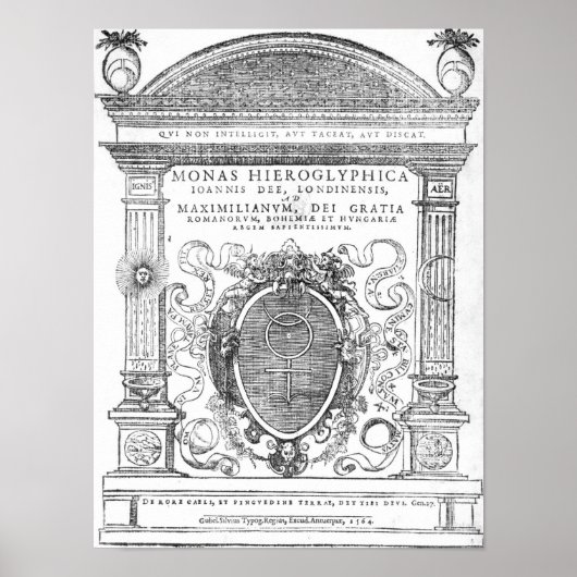 Frontispiece von "Monas Hieroglyphica" Poster (Vorne)