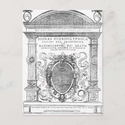 Frontispiece von "Monas Hieroglyphica" Postkarte (Vorderseite)