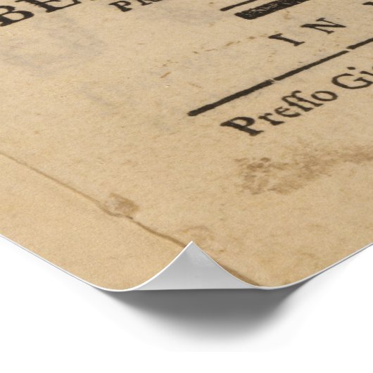 Frontispiece von Mozarts "Lucio Silla" Poster (Ecke)