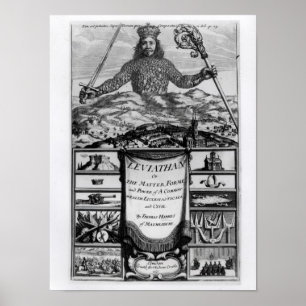 Frontispiece von Thomas Hobbes von Malmesbury Poster