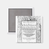 Frontispiece zum Bericht des Parlaments Magnet (Vorderseite/Rückseite)