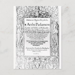 Frontispiece zum Bericht des Parlaments Postkarte