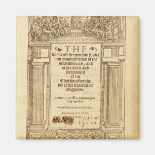 Frontispiz des "Buches des gemeinsamen Gebet" Magnet