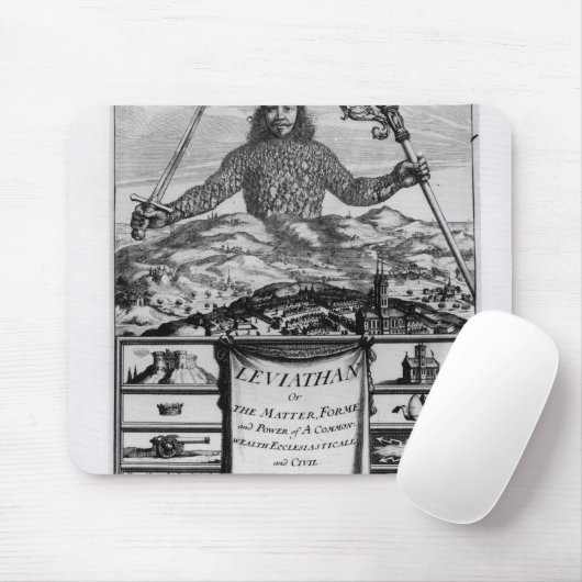 Frontispiz durch Thomas Hobbes von Malmesbury Mousepad (Mit Mouse)