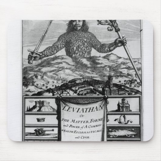 Frontispiz durch Thomas Hobbes von Malmesbury Mousepad (Vorne)