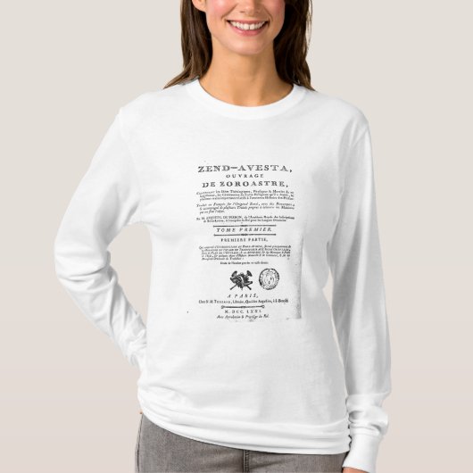 Frontispiz einer Ausgabe 'Zends T-Shirt (Vorderseite)