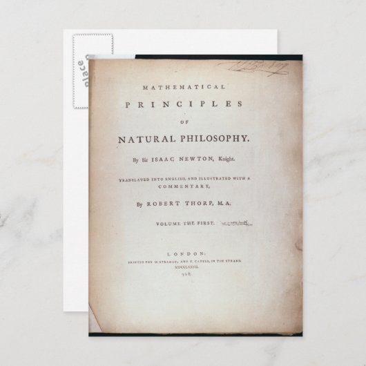 Frontispiz nach Band I Postkarte (Vorne/Hinten)