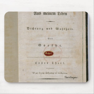 Frontispiz von 'aus meinem Leben heraus Mousepad