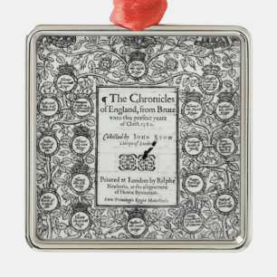 Frontispiz von 'The Chronicles von England Ornament Aus Metall