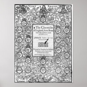 Frontispiz von 'The Chronicles von England Poster