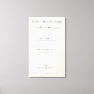 Frontispiz zu 'Alice durch die Spiegel Leinwanddruck