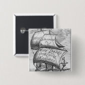 Frontispiz zu "De Mari Libero", durch Hugo Grotius Button (Vorne & Hinten)