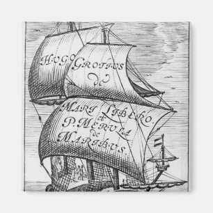 Frontispiz zu "De Mari Libero", durch Hugo Grotius Magnet