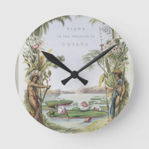 Frontispiz "zu den Ansichten innerhalb Guayanas", Runde Wanduhr