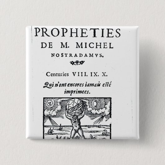 Frontispiz 'zu den Prophezeiungen Button (Vorderseite)