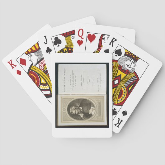 Frontispiz zu "durch den dunklen Kontinent", durch Spielkarten (Rückseite)