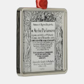 Frontispiz zu einem Konto des Parlaments Ornament Aus Metall (Rechts)