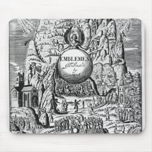 Frontispiz zu "Emblemen" Georges Withers, 1635 Mousepad (Vorne)