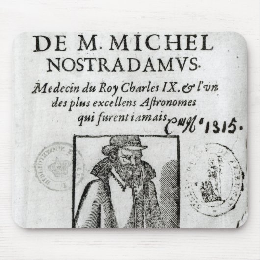 Frontispiz zu 'Les Propheties de M. Michel Mousepad (Vorne)