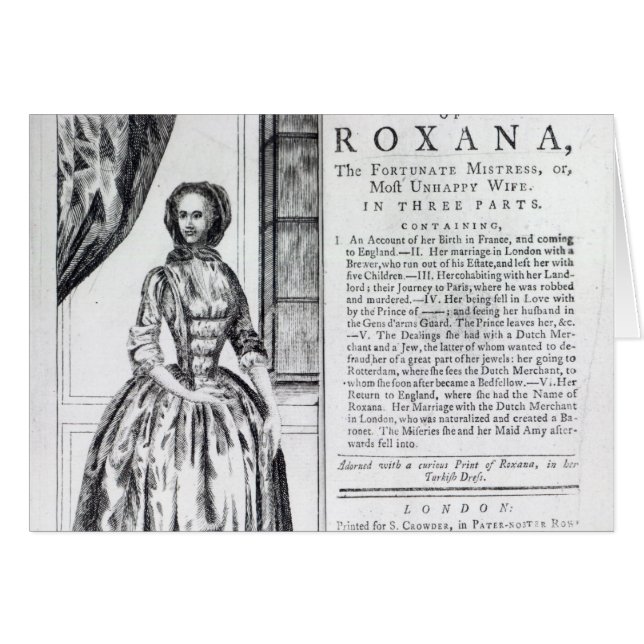 Frontispiz zu 'Roxana, das glückliche (Vorderseite (Horizontal))