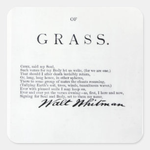 Frontispiz 'zum Blätter der Gräser Quadratischer Aufkleber