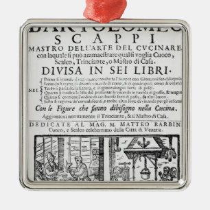 Frontispiz, zum des Buches von Bartolomeo Scappi Silbernes Ornament