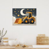 Frontlader-Baustoff-LKW Poster (Küche)
